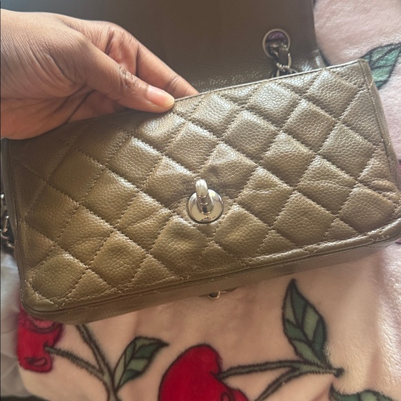 CHANEL TAUPE CAVIAR QUILTED MINI RECTANGULAR FLAP BAG - Picture 7 of 8